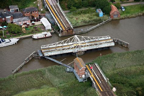 Reedham Swing Bridge - Norfolk uk aerial Norfolk Broads, Aerial Images ...