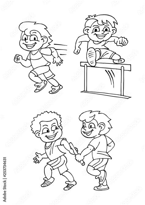 Athletics Clipart Black And White