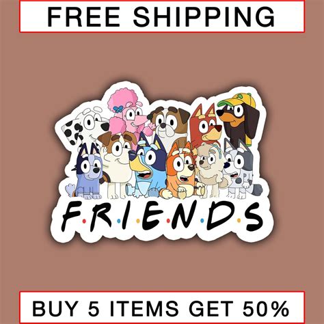 Bluey Friends Stickers Bluey Family Stickers Car Stickers - Etsy