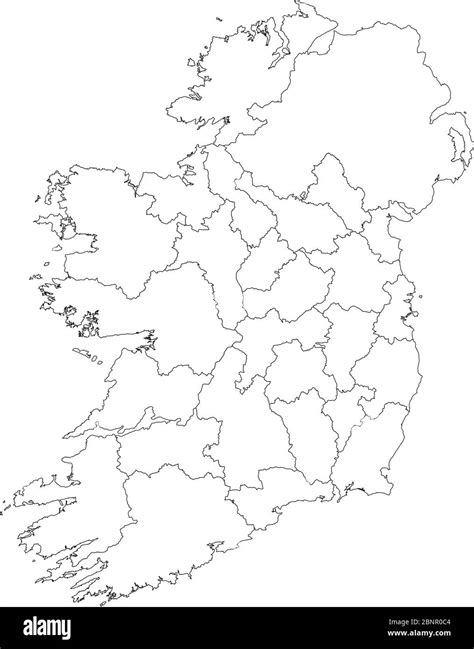 Maps of Ireland vector graphics design. White background. European country. Perfect for ...