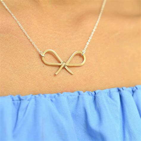 Silver Bow Necklace By Otis Jaxon | notonthehighstreet.com