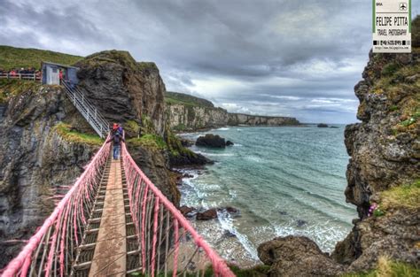 The view at the Carrick-a-Rede Rope Bridge in Northern Ireland is just beautiful! But would you ...