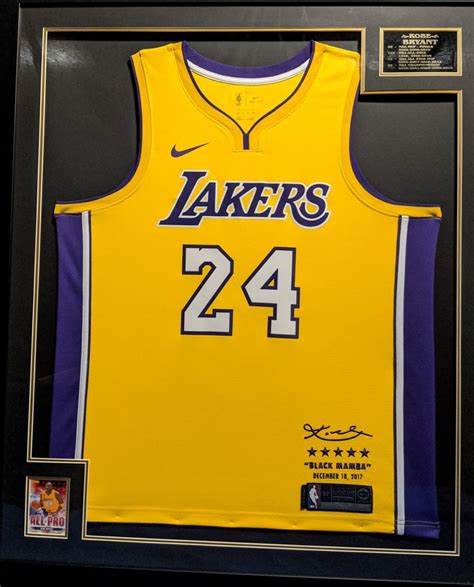 Kobe Bryant Framed #24 Jersey with Autographed Card - Art of the Game