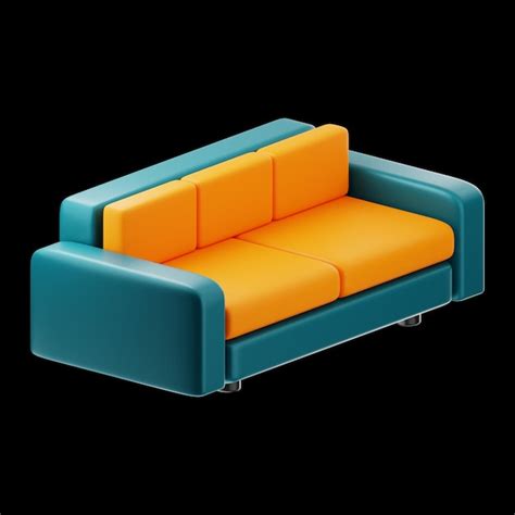 Premium Photo | Home furniture sofa icon 3d rendering on isolated ...