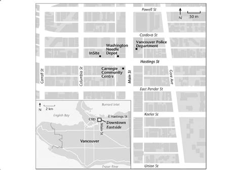 Map of the Downtown Eastside of Vancouver. | Download Scientific Diagram