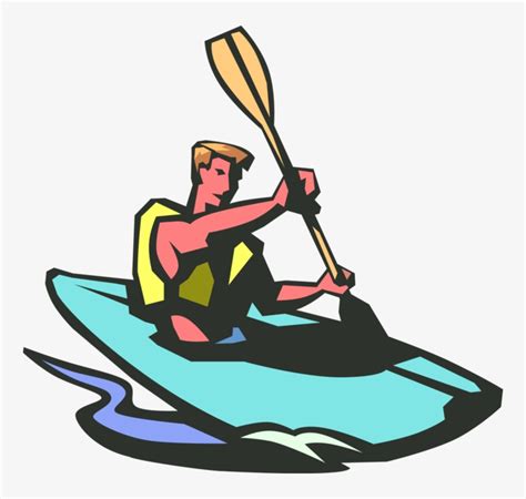 Kayaking Royalty Free Vector Clip Art Illustration - Kayak Clip Art ...