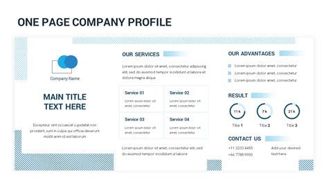 One Page Company Profile PowerPoint Template