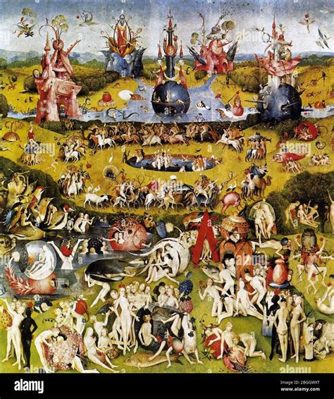 Hieronymus Bosch - Triptych of Garden of Earthly Delights (central panel Stock Photo - Alamy