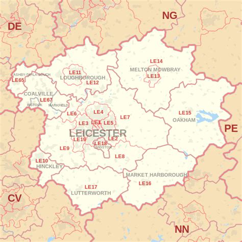 Leicester postcode information - list of postal codes | PostcodeArea.co.uk