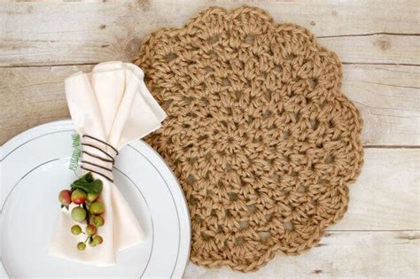 Jute Crochet Placemats ... Free Pattern | Petals to Picots