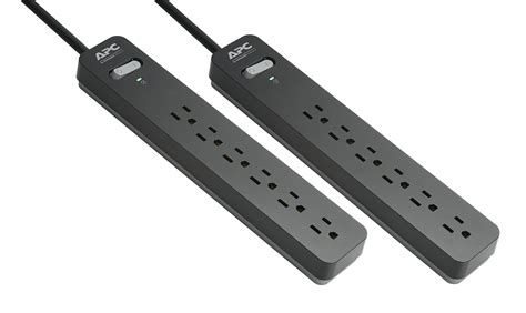 APC 6-Outlet Surge Protector Power Strip 2-Pack, 1080 Joules, SurgeArrest | eBay