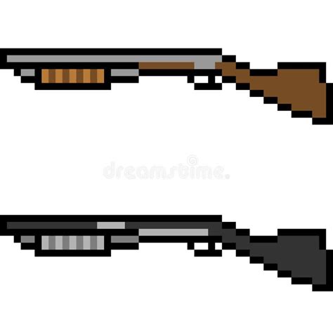 Pump Shotgun Pixel Art