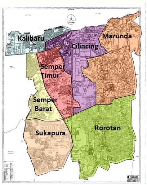 Kecamatan CilincingKota Administrasi Jakarta Utara: Peta Wilayah ...