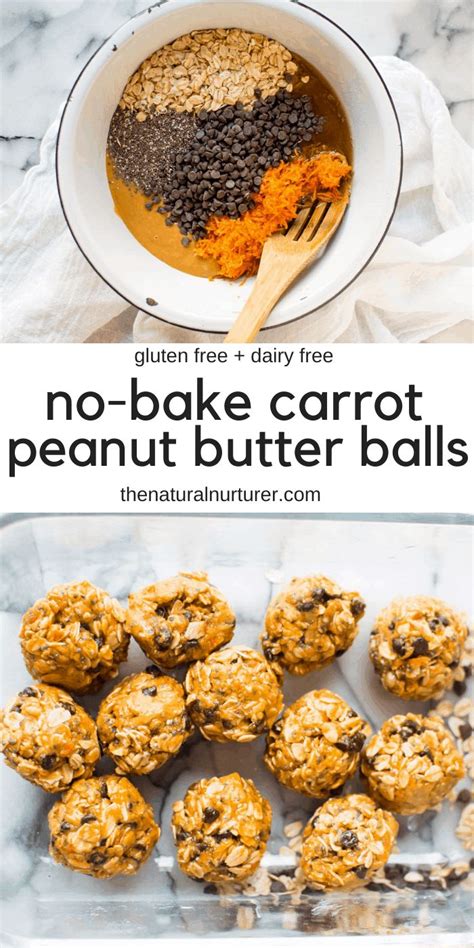 No-Bake Peanut Butter Carrot Balls | Recipe in 2020 | Sweet potato peanut butter, Dairy free ...