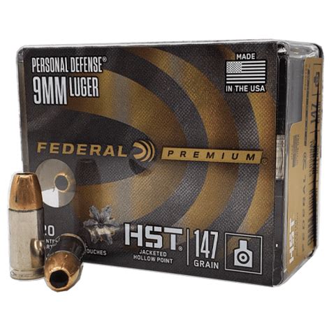 9mm - Federal Premium Personal Defense 147 Grain HST