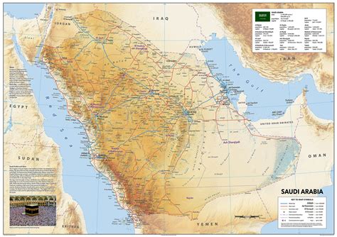 Saudi Arabia Physical Map– I Love Maps