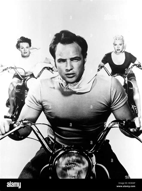 THE WILD ONE, Yvonne Doughty, Marlon Brando, Peggy Maley, 1954 Stock ...