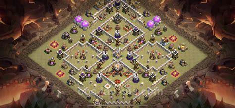 Best Anti 3 Stars War Base TH11 with Link, Anti Air / Electro Dragon 2023 - Town Hall Level 11 ...