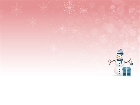 Winter and Snow Man Powerpoint Templates - Christmas, Objects, Red - Free PPT Backgrounds and ...