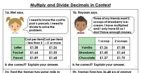 Multiply and Divide Decimals in Context – Reasoning and Problem Solving ...