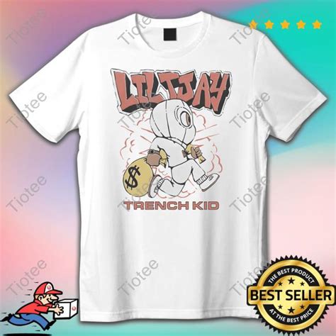 Official Lil Tjay Merch Cartoon Trench Kid T Shirts - Tiotee