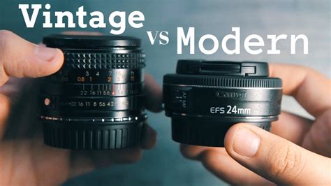 VINTAGE 28mm vs MODERN 24mm Lens Comparison - YouTube