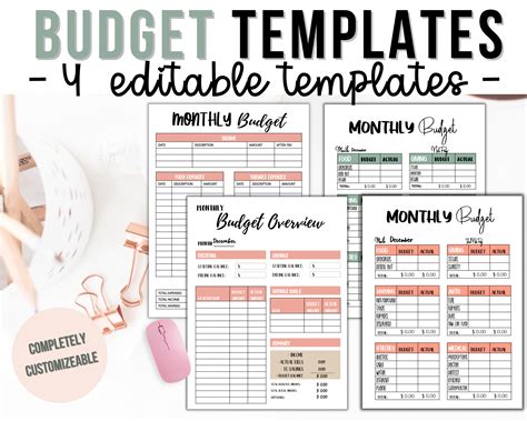 Monthly Budget Templates Budget Printable Zero-based Budget Template ...