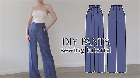 DIY Straight-Leg, High-Waisted Pants + Sewing Pattern by Dressmaking ...