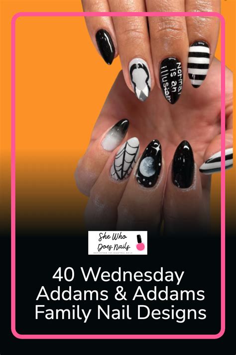 Wednesday Addams Nail Art | Nail designs, Nails inspiration, Nail art