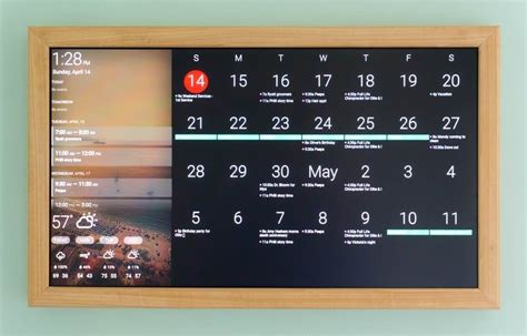 Digital Wall Calendar Touch Screen