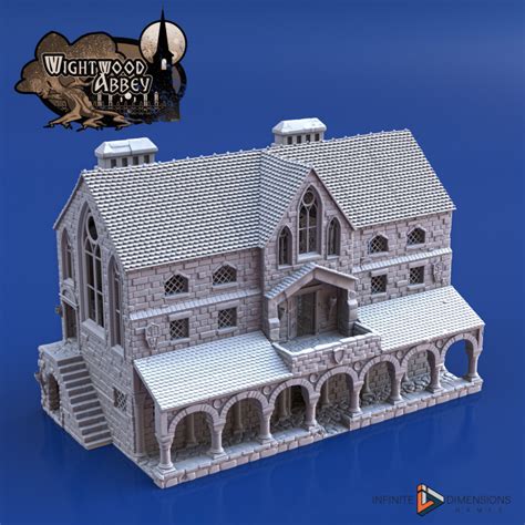 3D Printable Meeting Hall / Scriptorium by Infinite Dimensions Games