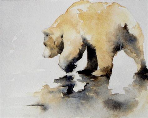 Bear watercolor, Bear paintings, Art painting