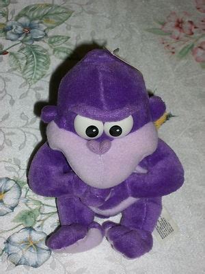 2001 Original BONZI BUDDY Purple Monkey Beanbag Plush / 9"L X 6"W / VERY CUTE !! | #406559315