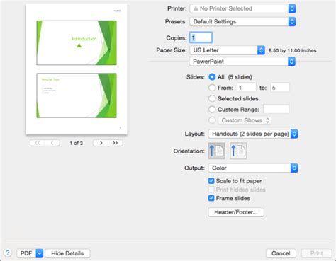 Page Setup options in PowerPoint for Mac - Microsoft Support