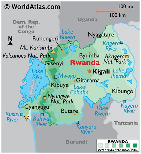 Rwanda Map / Geography of Rwanda / Map of Rwanda - Worldatlas.com