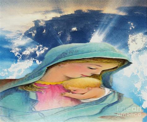 Mother Mary and Baby Jesus #1 Painting by Belinda Threeths - Pixels