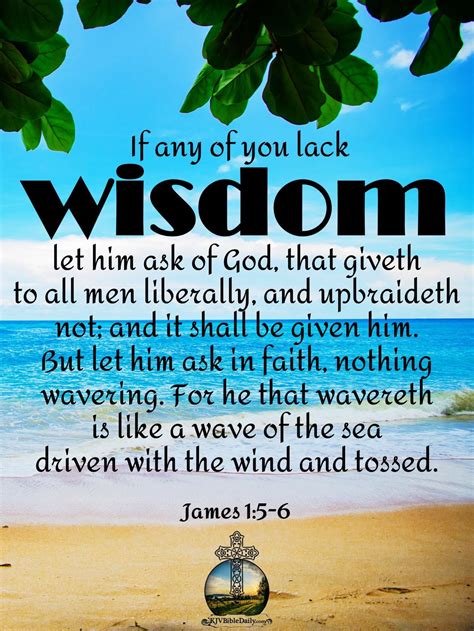 James 1:5-6 KJV | Bible verses kjv, Inspirational scripture, Bible verses
