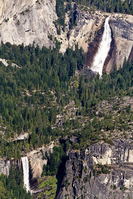 Mist trail waterfalls. | View on Vernal and Nevada Falls fro… | Flickr