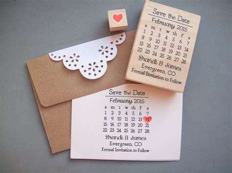 Save the Date Stamp Set DIY Calendar Stamp with by stampcouture