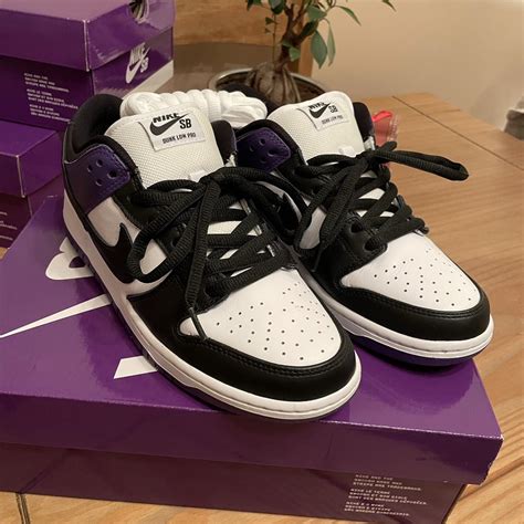 Nike sb dunk purple courts. Worn a couple times,... - Depop