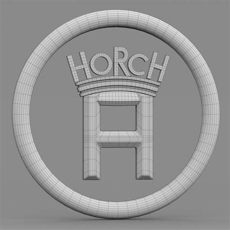 horch logo 3D Models in Parts of auto 3DExport