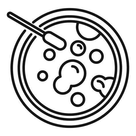 Bacteria icon outline vector. Petri dish 15148498 Vector Art at Vecteezy