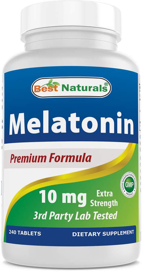 Best Naturals Melatonin 10mg - Drug-Free Nighttime Sleep Aid ...