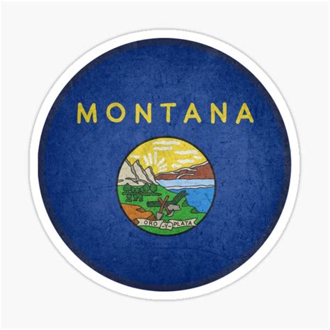 "Montana State Flag" Sticker for Sale by HawkstoneDesign | Redbubble