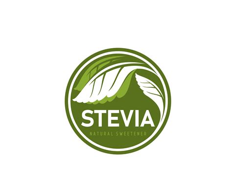 Stevia leaves natural sweetener icon or label 11353396 Vector Art at ...