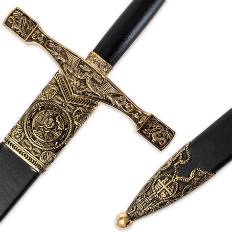 Excalibur Deluxe Sword WIth Gold Finish | BUDK.com - Knives & Swords At ...