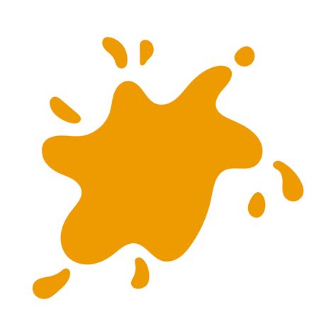 Vector paint splash. Abstract blot. Orange cartoon paint splatter. 11894694 Vector Art at Vecteezy