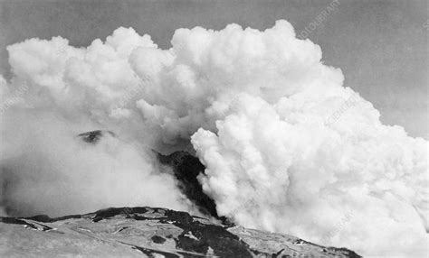 Katmai volcano erupting, Alaska, 1913 - Stock Image - E380/0719 ...