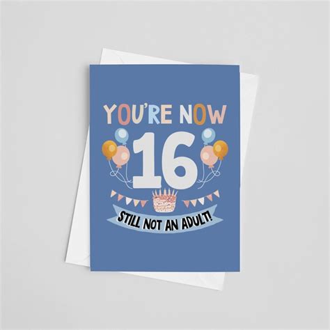 Funny 16th Birthday Card 16th Birthday Card 16th Birthday - Etsy in ...