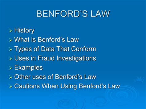 PPT - BENFORD’S LAW PowerPoint Presentation, free download - ID:6919172